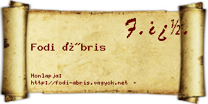 Fodi Ábris névjegykártya